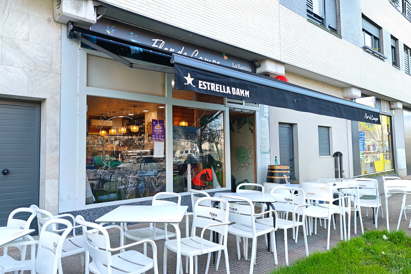 Cafe flor de campo terraza Cafetería en Logroño